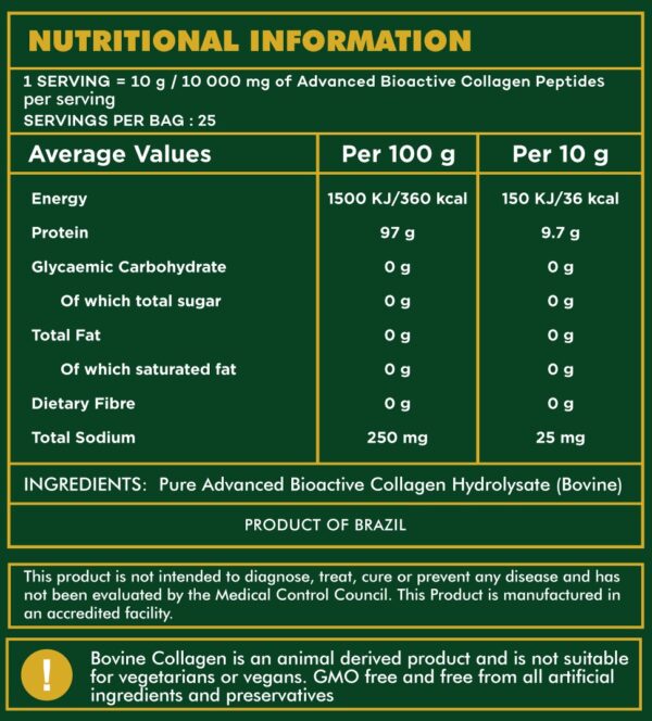 GLOTRITION NATURAL BOVINE COLLAGEN- Bioactive Collagen peptides - Image 3